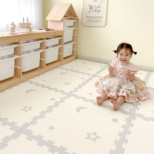 Mat de estiramiento de Disney Mat de rastreo Niños XPE RAWLING MAT BEBENT Baby Supling Mat de rastreo Mat de espuma doméstica Engrosamiento del bebé Custom Baby XPE Hermoso Estilo de costura 丨 Little Bear 25 Piezas - 60*60*2.0cm de espesor [amigable para la piel]