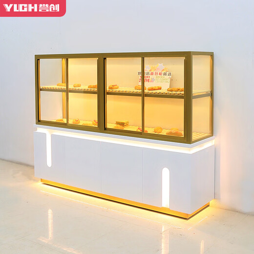 Yuch 24 años Nuevo gabinete de pan curvado Pantallado de pan Gabinete Bread Bread Bread Gabinet Gabinet Gabinet Gabinet Costa de vidrio comercial 9848 Mid-Dao Gabinete de un metro Precio