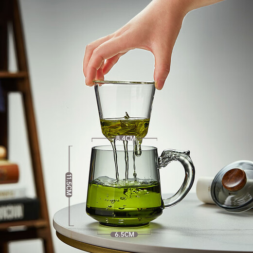 Yipot Tea Dragon Cup Tea Cup Men's Special Tea Water Separation Glass Cup with Filter Tea Ceremony Cup Teacher's Day Gift