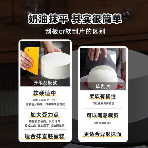 Ten-Color Life Cake Cream Scraper Transparent Soft Scraper Scraping One-Knife Magic Scraper Plastic Scraper Flattening Household Baking Tool Cream Soft Scraper 1 Pack Free Shaping Soft Scraper