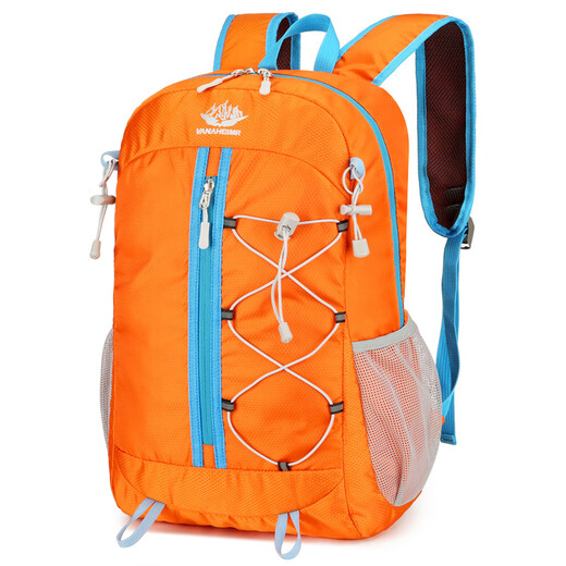 Junxing Mountaineering Bag Outdoor Professional Backpack Outdoor Backpack Oxford Cloth Mountaineering Cycling Backpack Ultra-Light Multifunctional Casual Orange