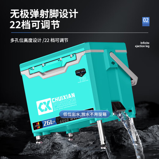 垂弦钓箱2025新款718全套可坐钓鱼箱多功能 超轻超硬包角配件26升 26L 718靠背款蓝色【套餐四】