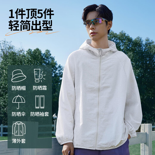 JEANSWEST LIFE Jeans West sun protection clothing men's summer ice silk breathable fishing skin clothing lightweight sun protection clothing casual jacket for men