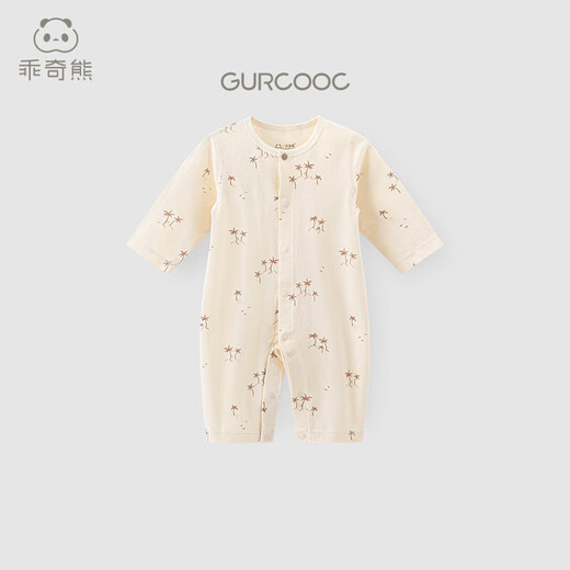 
Guaiqi Bear Boys and Girls Pure Cotton Onesie Summer Long Sleeve Air Conditioning Suit Newborn Baby Boneless Pajamas Ha Climbing Clothes Thin Style