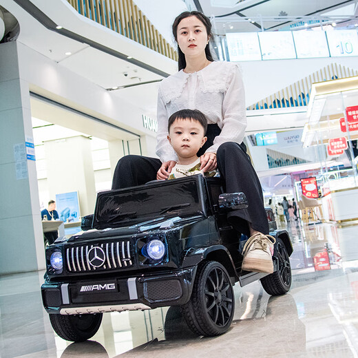 蚁道大G婴儿童电动车四轮玩具车可坐大人小孩可驾驶载人遥控汽车 标配黑：遥控+摇摆+双驱 0-10岁宝宝1-3-6岁玩具