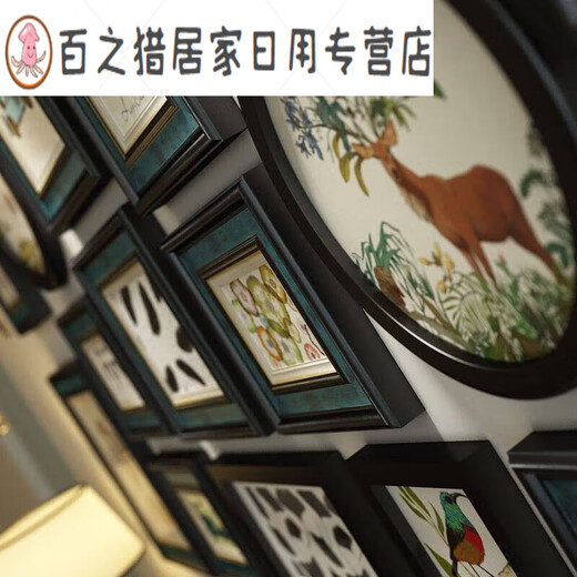 照片墙相框墙组合式客厅餐厅画框复古背景墙挂墙套装 6196-1面积178x72cm