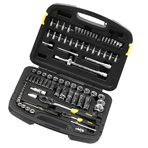 STANLEY Socket Ratchet Wrench Set Extended Adapter Rod Metric Auto Repair Set 86-piece Set 94-190-22