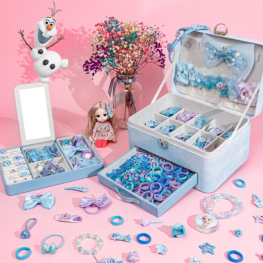 Disney Frozen Hair Accessoires Geschenkbox Set Kinderhaus Spielzeug Mädchen Geburtstag Geschenk Prinzessin Elsa