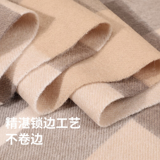 
MITHAOL KUSC100% Australian wool scarf for women 2025 autumn and winter new scarf birthday Valentine's Day gift for girlfriend and wife Camel gauze [high-end gift box] All size