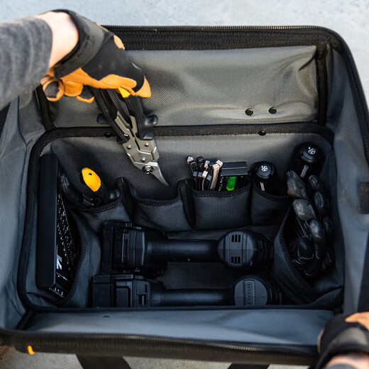 TOUGHBUILT portable tool bag quick-hook combination storage bag household multi-functional waterproof hard bottom large opening tool box TB-CT-62-16A inch portable tool bag