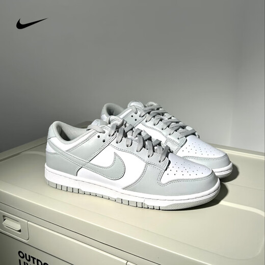 耐克（NIKE）Dunk Low Retro 男子白灰运动鞋复古板鞋 DD1391-103 灰白 43