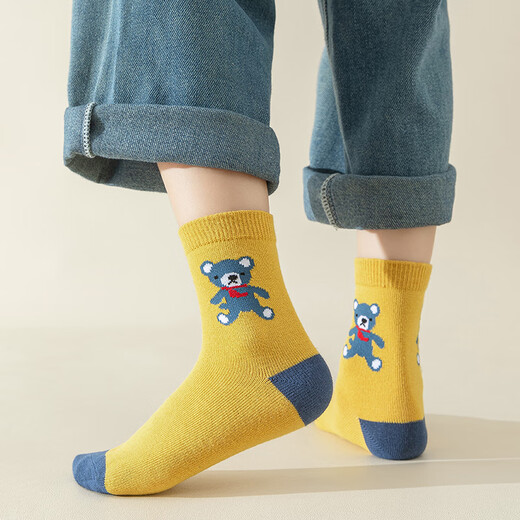 Catman children's socks for boys, soft and comfortable cotton + not easy to pilling, deodorant socks for boys, casual mid-calf socks
