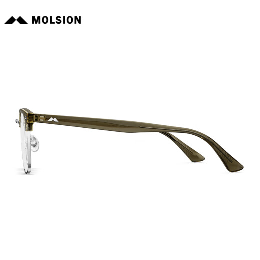 MOLSION陌森眼镜肖战同款眉线半框近视镜架MJ6195 B12框+0度防蓝光