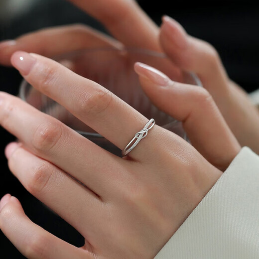Core luxury 999 sterling silver ring ring for women, versatile pure silver open ring, niche light luxury ring, index finger ring, birthday gift, star ring