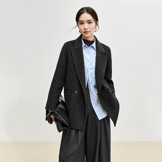 Shandubila double-sided woolen coat for women autumn and winter mid-length small style high-end woolen coat