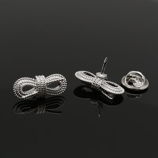 Xifei Men's Brooch Korean Style Bow Corsage Collar Pin Twist Smooth Dual Use Business Casual Suit Accessories