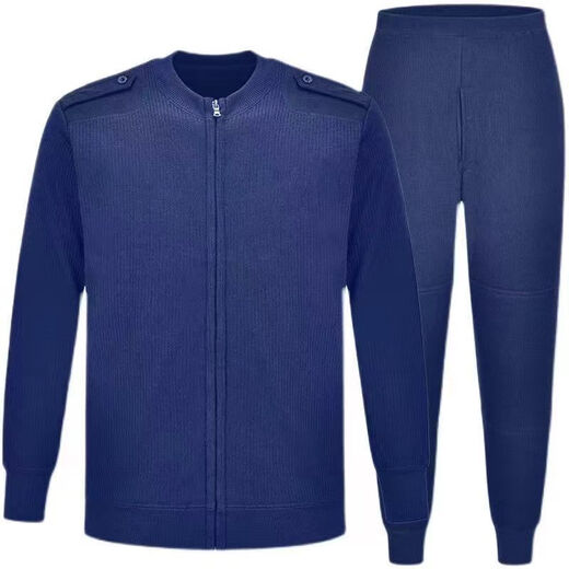 Jihua 3066 new style velvet cold-proof and warm suit autumn and winter outdoor patrol zipper type simple and durable fleece pants gray green-Lu 175/100