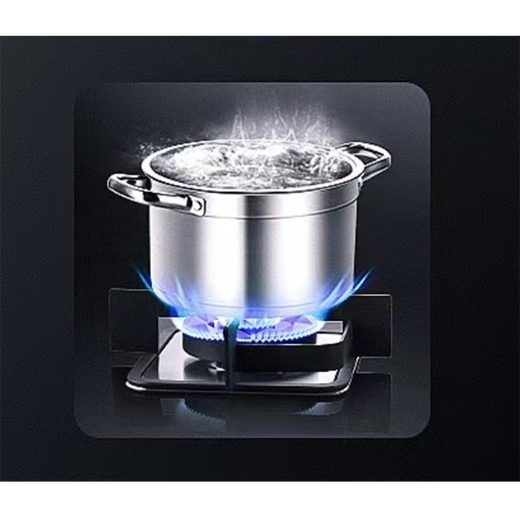Mingxin Erdgasherd MIG-693MB 4,8 kW Haushalt Erdgasherd Stahlboden eingebetteter Desktop-Herd Energiesparende und Energieeffizienz erster Energiesparung Nationales Gelenkgarantie hellgrau