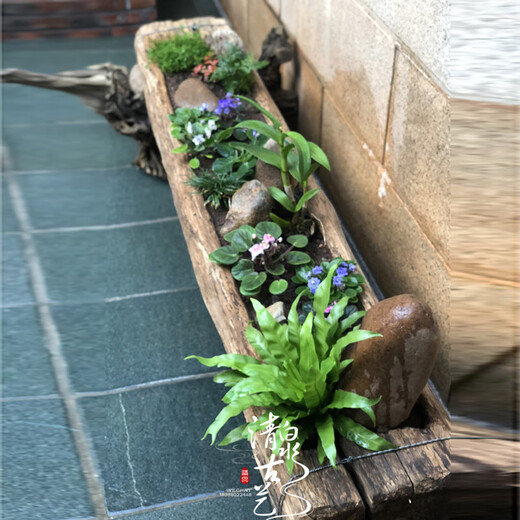 Yangfang Lijiang deadwood flower trough balcony wood flower pot succulent wood trough garden outdoor B&B courtyard wooden trough rectangular single flower trough (260-280 cm long) wooden large