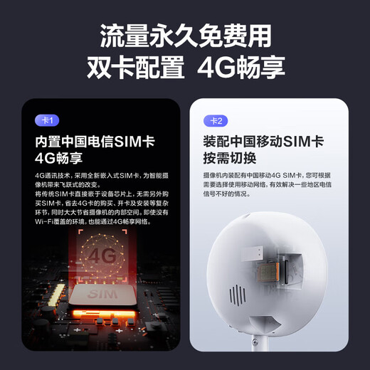 
Fluorite CB1 battery surveillance camera full wireless monitor home mobile phone remote two-way voice call adsorption and installation of high-definition night vision charging model [4G unlimited traffic] 3 million pixels 32G high-speed card [order upgrade 64G]