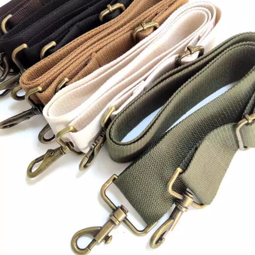 Jiapinyou Reisetasche Sportbeutel Tilt Gurt plus breit dicke Leinwand 5 cm breit einstellbarer Ersatzgurt Schwarz + Bronzezubehör eins