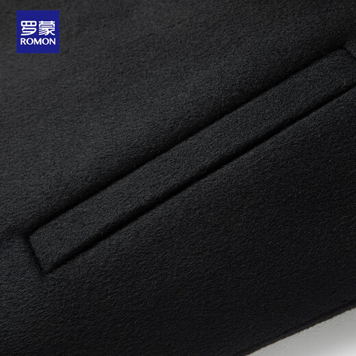 Romon extended knee-length sheep wool double-sided woolen coat for men, autumn and winter long windbreaker, woolen coat for men