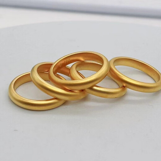 High-quality fake gold ring, high-quality South African Sikkim ring, 4 mm wide face, ancient traditional gold ring for men and women, US size 8/national standard size 15-16