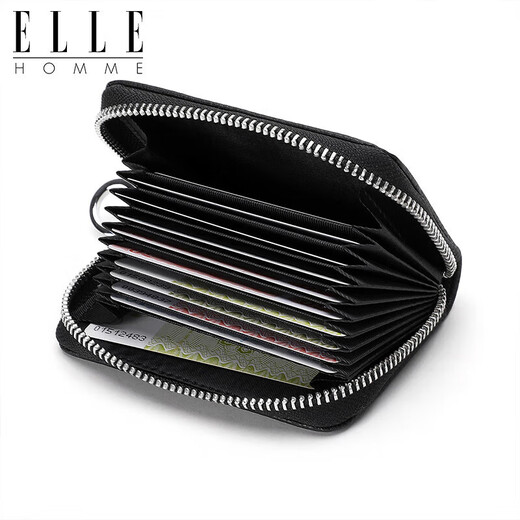 Elle Homme Herren-Kartenbeutel Multi-Card Anti-Diebstahl-Bankkartenkoffer Top-Layer Cowide mit großer Kapazität Organ Herren-Kartenbeutel ED288703340 Schwarz