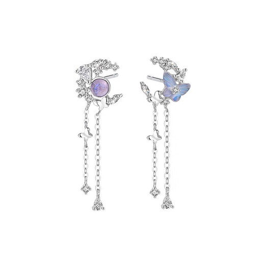 Su Shiliu butterfly earrings 925 silver earrings for women, high-end earrings, long tassel earrings, birthday gifts for girlfriends and wives, a pair of small fresh butterfly earrings