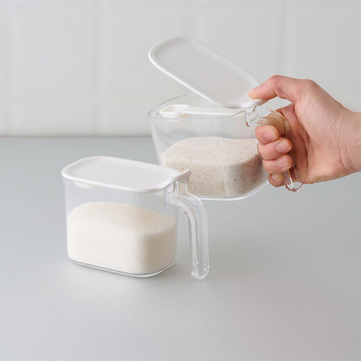 MUJI with spoon, spice box, salt shaker, kitchen supplies, spice shaker, spice shaker, spice box MCD9CC4S 410mL/length 72*width 135*height 95mm