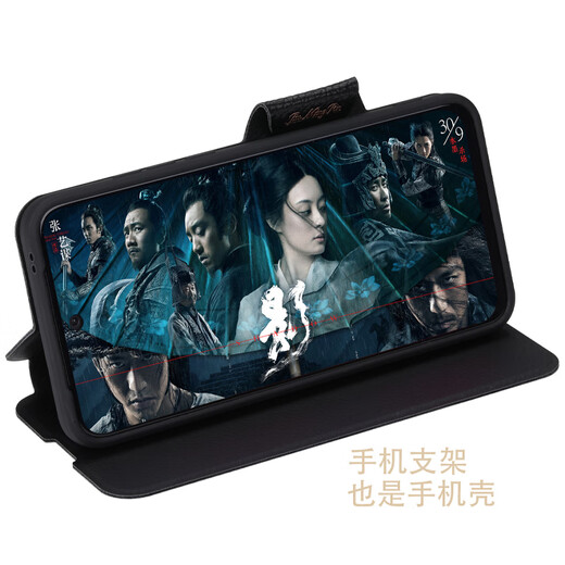 Haoya vivo iQoo NEO10 mobile phone case flip cover lens fine hole full package 5G front magnetic buckle NEO10Pro soft silicone case anti-fall protection simulated cowhide iQoo NEO10 (5G)/NEO10Pro litchi leather pattern (black)