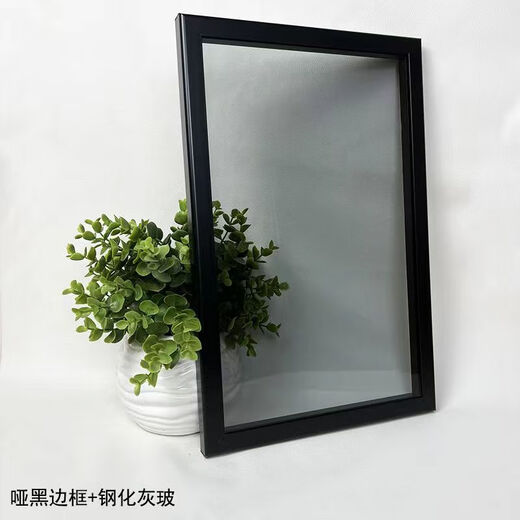 迈恻亦铝框门定做书柜门铝合金门酒柜门玻璃门厨柜门家具门12种颜色可选 沙银（定制联系客服）