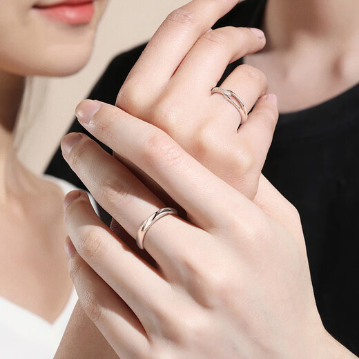 MZMZ Rupert's Tears platinum ring PT950 platinum matching ring for engagement, Valentine's Day birthday gift for girlfriend, PT950 platinum matching ring, living pair