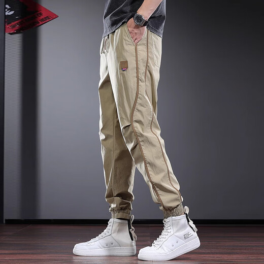 Pantalon décontracté de nouveau balance masculine marque de mode mince d'été harem pantalon sportif à séchage rapide pantalon 2025 Nouvelle mode pantalon pour hommes polyvalents noir xl