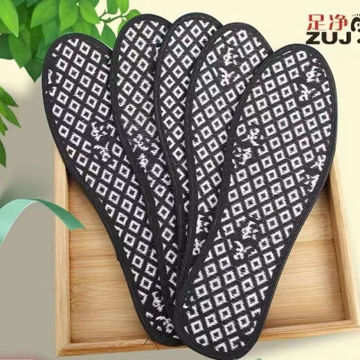 Foot clean foot clean antibacterial deodorant insole sweat-absorbent and breathable odor-retaining fragrance for men and women foot odorless leather shoes sports 9901 four-season model black and white grid [6 pairs] 9901 deodorant insole size 36