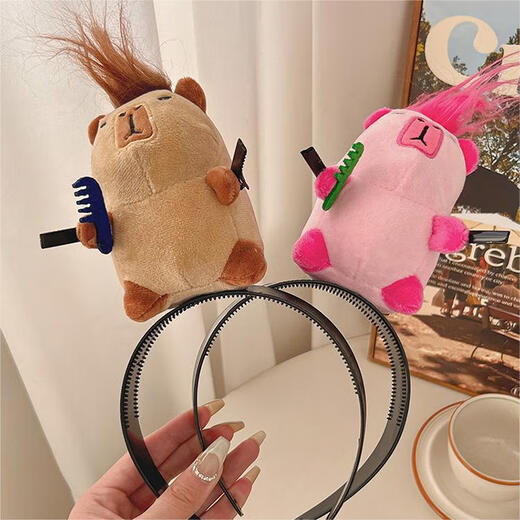 Dai Yan Funny Headband Female Ratatouille Afro Face Wash Headband Cute Doll Cartoon Fun Hairpin Funny Rabbit Headband