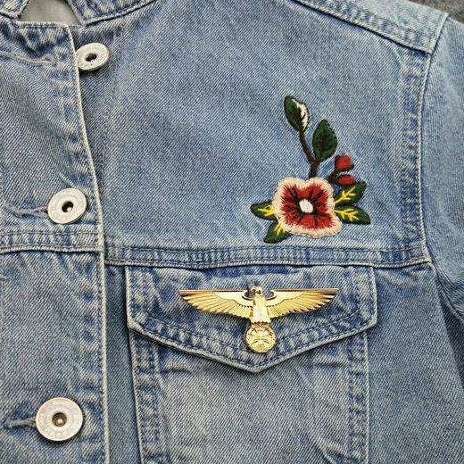 Premium German Eagle Badge Prussian Eagle Badge German Eagle of Rights Medal Black Eagle Brooch Accessories Silver Eagle of Rights Paper Card Packaging