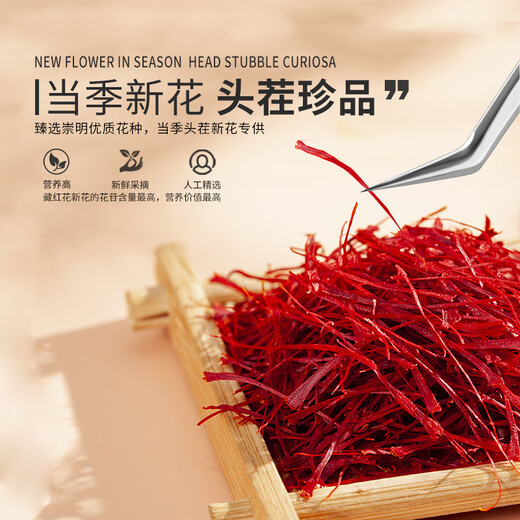 Authentic Shanghai Chongming Saffron New Flowers, Extra Saffron Fat Donglai Quality Saffron Authentic Saffron, Excellent Souvenir 1.6g