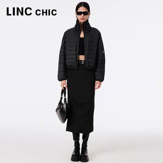 Jin Yujie Spring and Autumn Lightweight Down Jacket Women's Short Loose Stand Collar Light Warm Simple Jacket Y23301016