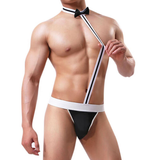 Men's sexy underwear, thong, can be worn when going out, men's stuffed valet outfit, private sexy underwear, men's and women's butt-covering skirt, three-pack of men's sexy underwear, blind box