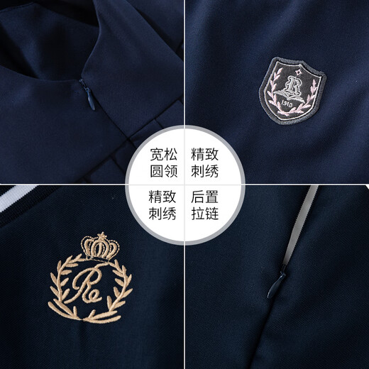 Yoyo one (Yoyo one) girls jk children's speech college style skirt recitation spring and autumn dress student big children's suit clothing dress 3669 white + 4128 dark blue + tie (no shoes) 140cm