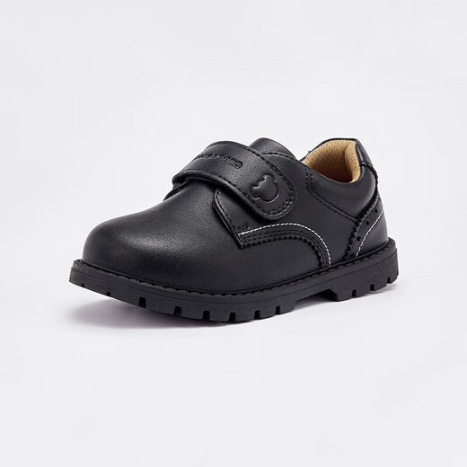 DAVE&BELLA boys' leather shoes, toddler shoes, spring new children's shoes, stylish children's performance shoes, boys' shoes, black, in stock 22