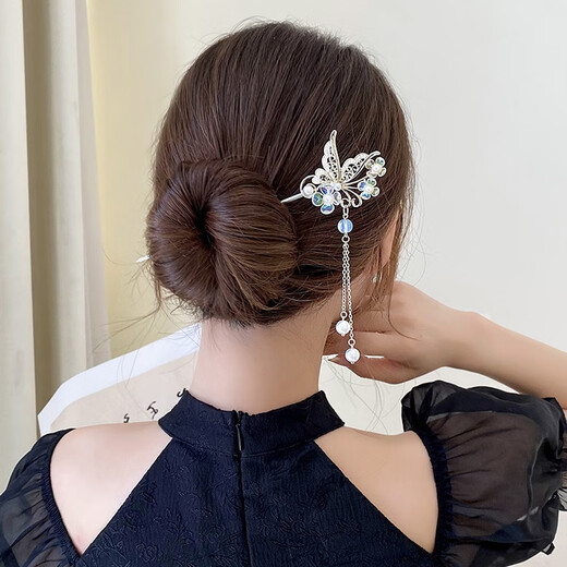 Su Shiliu butterfly temperament ancient style rocking hairpin Hanfu ancient costume headwear high-end hairpin women's Chinese style hairpin tassel butterfly dance