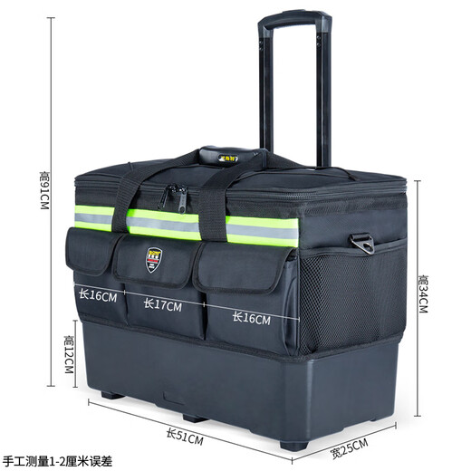 FASITE trolley tool bag large thickened canvas waterproof and wear-resistant multifunctional repair and installation plumber trolley box large
