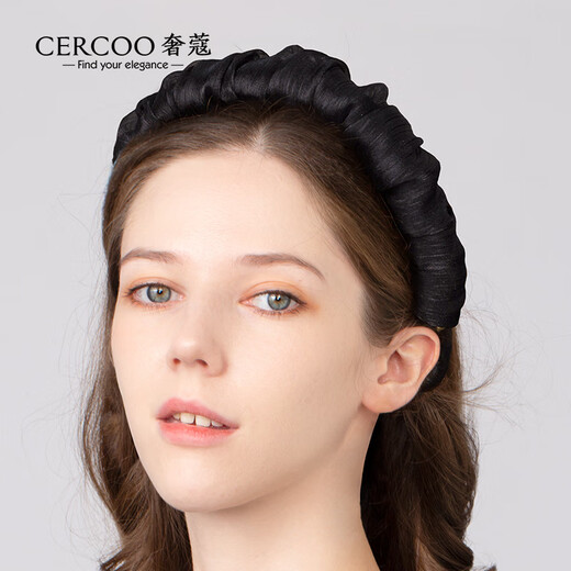 Cercoo cherry woven handmade simple high-ceiling temperament high-end wide hair hoop hairpin headband headband for women as a gift for girlfriend
