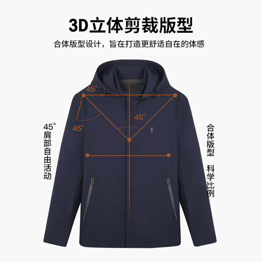 Talented Jacket Men's Spring Fashion Removable Hat Windproof LOGO Solid Color Outdoor Top Fashionable and Versatile