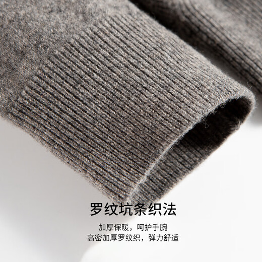 Shanshan 100% sheep wool cardigan men's long-sleeved autumn and winter business casual round neck jacquard bottoming pullover