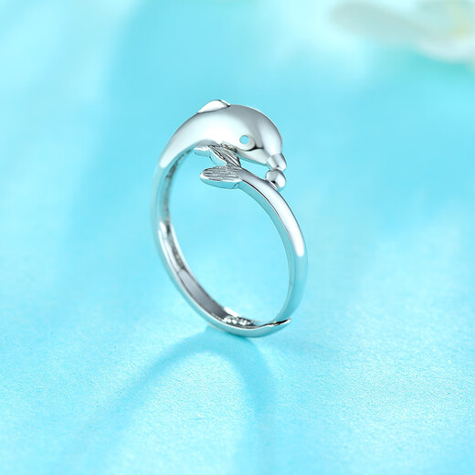 Gold Supreme Platinum Ring PT950 Dolphin Spirit Flexible Platinum Ring Gift Girl Birthday Gift Price 3.86g