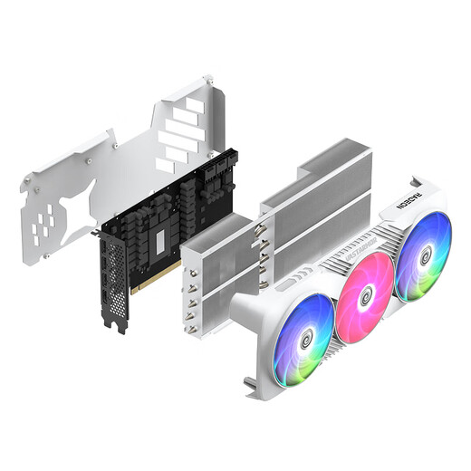 VSTARMOR AMD RADEON RX 9070 XT 16GB white super alloy OC ARGB lighting effect e-sports game AI graphics card to play Black Myth Wukong/Avatar/Warcraft