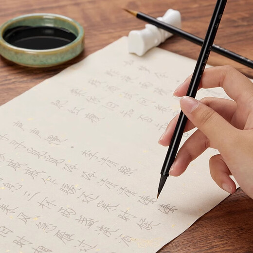 Yushui Lake small regular script brush calligraphy pen wolf cents poppy beauty small seal script copybook for beginners to write small characters beginners trumpet Chinese painting copy scripture copy regular script thin tip red hairpin flower thin head purple hair tracing red